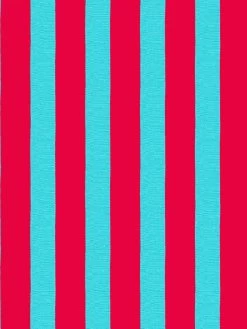 'Grosgrain Stripe' Wallpaper By Sarah Jessica Parker - Scarlet Capri Blue