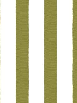 'Grosgrain Stripe On White' Wallpaper By Sarah Jessica Parker - Olive -Wall Decoration Store SJP Grosgrain Stripe on WhiteOlive Detail