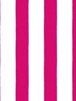 'Grosgrain Stripe On White' Wallpaper By Sarah Jessica Parker - Raspberry -Wall Decoration Store SJP Grosgrain Stripe on WhiteRaspberry Detail
