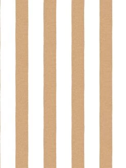'Grosgrain Stripe On White' Wallpaper By Sarah Jessica Parker - Pecan