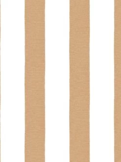 'Grosgrain Stripe On White' Wallpaper By Sarah Jessica Parker - Pecan -Wall Decoration Store SJP Grosgrain Stripe on White Pecan Detail