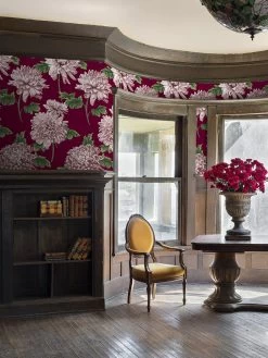 'Mums For Marion' Wallpaper By Sarah Jessica Parker - Claret 6 'Mums For Marion' Wallpaper By Sarah Jessica Parker - Claret -Wall Decoration Store SJP Mums for Marion Claret RS web