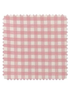 'Pixie Gingham' Linen Fabric By Sarah Jessica Parker - Pink