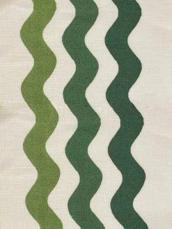 'Ric-Rac Bands' Linen Fabric By Sarah Jessica Parker - Greens -Wall Decoration Store SJP RicRacBands LINEN Greens Design 372b4171 2043 4f8b afa0 a64560a24b9e