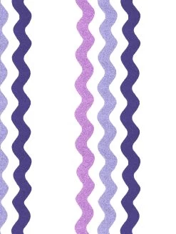 'Ric-Rac Bands' Wallpaper By Sarah Jessica Parker - Lilac Lavender Concord -Wall Decoration Store SJP Ric Rac Bands Lilac Lavender Concord Detail