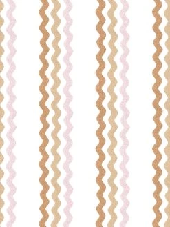 'Ric-Rac Bands' Wallpaper By Sarah Jessica Parker - Pecan Sable Pink