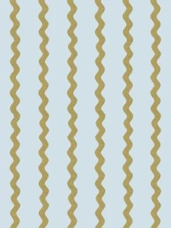 'Ric-Rac Stripe' Wallpaper By Sarah Jessica Parker - Morning Dew Olive