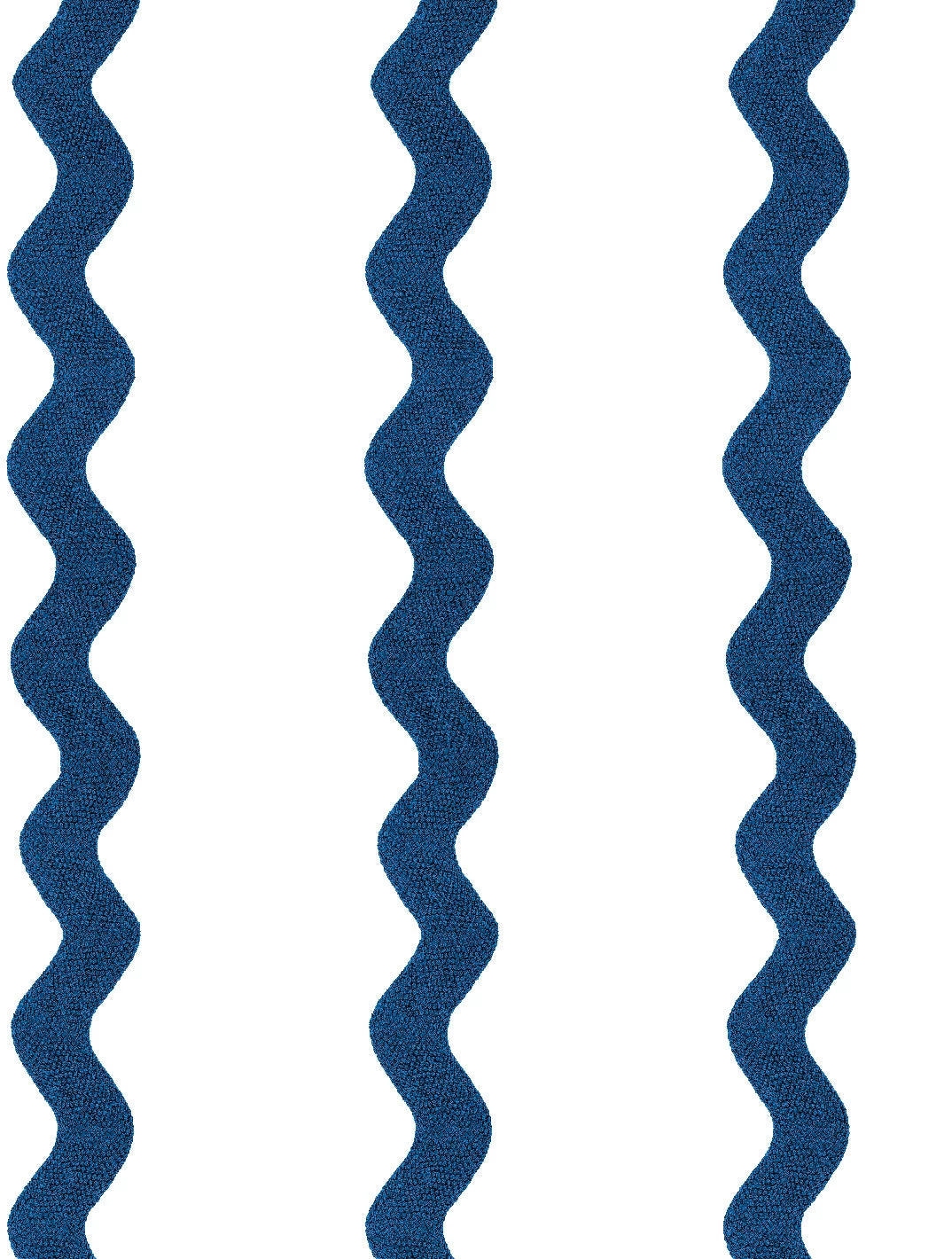 'Ric-Rac Stripe On White' Wallpaper By Sarah Jessica Parker - Navy 4 'Ric-Rac Stripe On White' Wallpaper By Sarah Jessica Parker - Navy - Image 2
