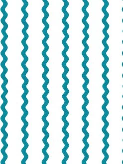 'Ric-Rac Stripe On White' Wallpaper By Sarah Jessica Parker - Peacock