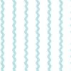 'Ric-Rac Stripe On White' Wallpaper By Sarah Jessica Parker - Sky
