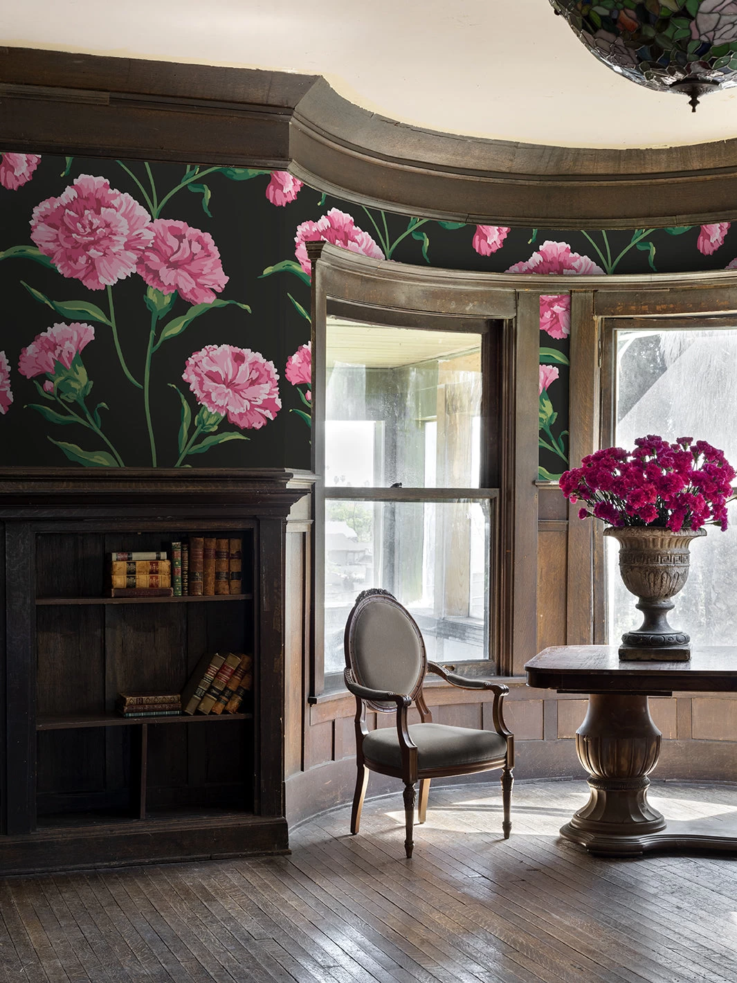 'Townhouse' Mural Wallpaper By Sarah Jessica Parker - Blush On Black 4 'Townhouse' Mural Wallpaper By Sarah Jessica Parker - Blush On Black - Image 2