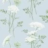 'The Queen's Lace' Wallpaper By Sarah Jessica Parker - Misty Blue -Wall Decoration Store SJP WS The Queens Lace Misty Blue Design