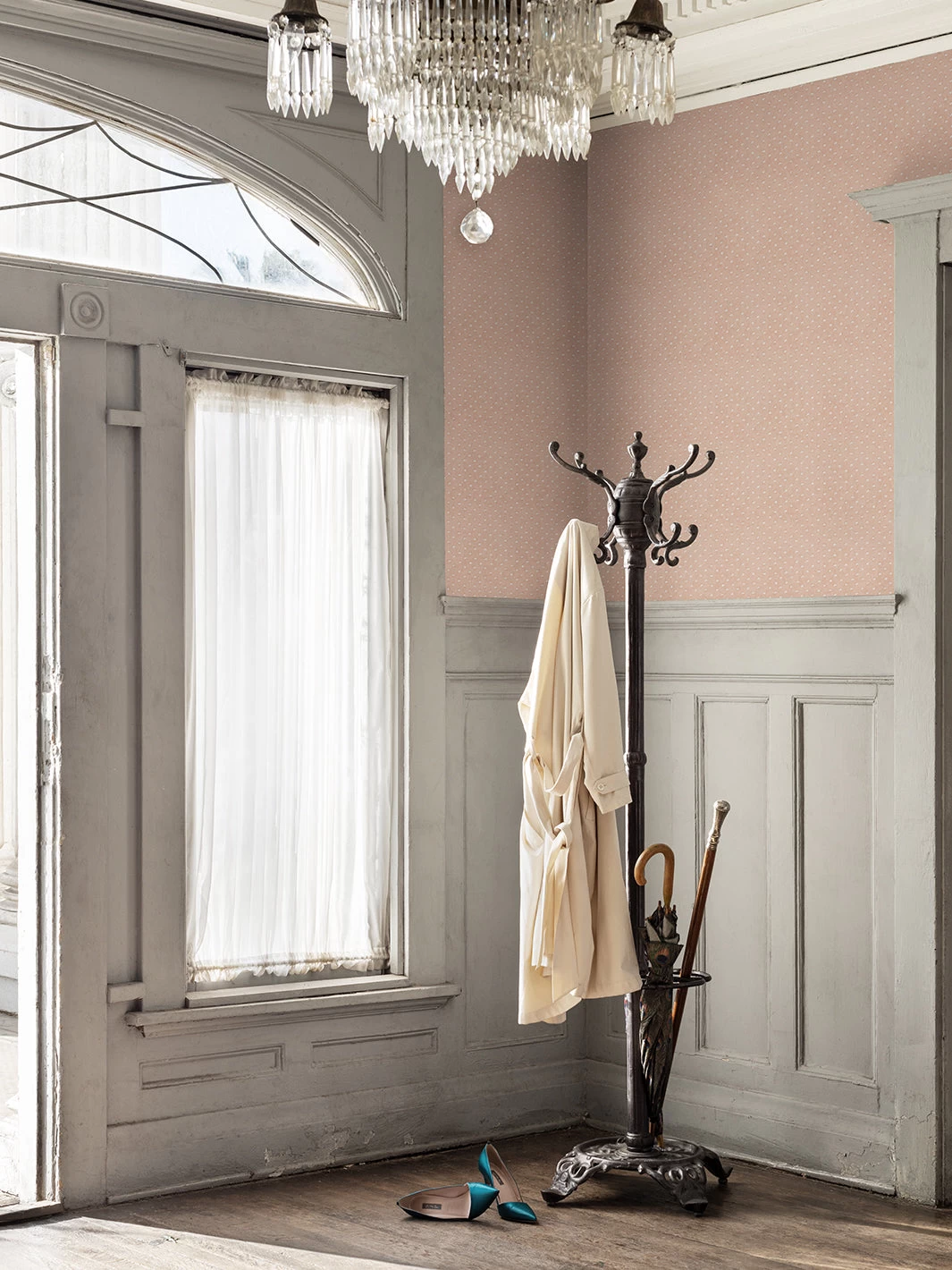 'Dotted Swiss' Wallpaper By Sarah Jessica Parker - Buff 4 'Dotted Swiss' Wallpaper By Sarah Jessica Parker - Buff - Image 2