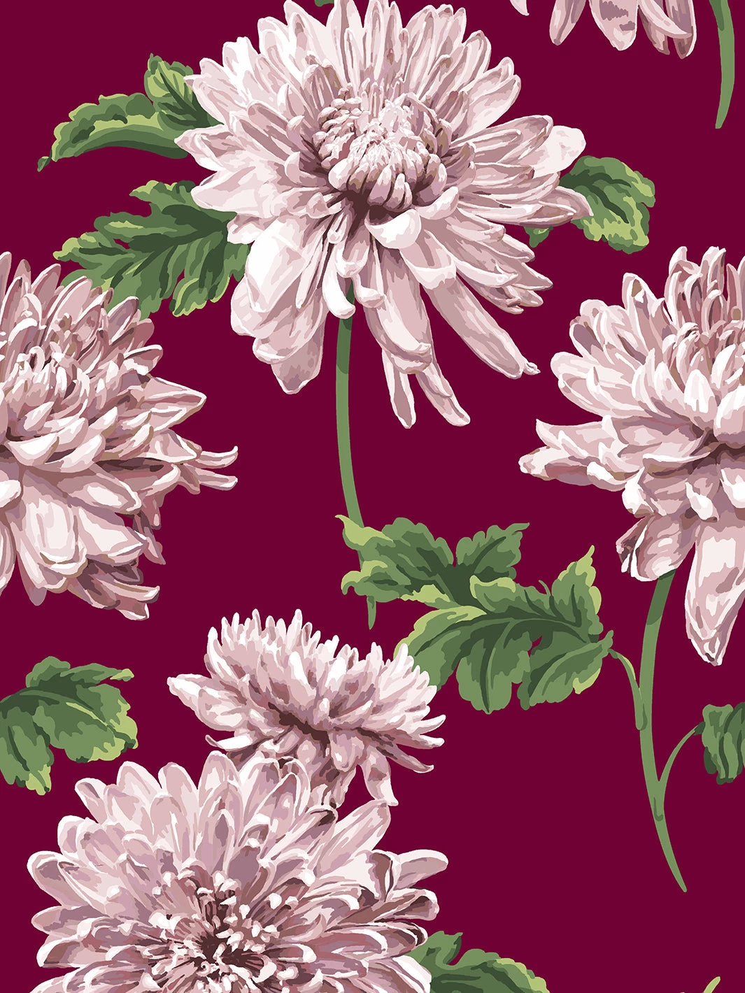 'Mums For Marion' Wallpaper By Sarah Jessica Parker - Claret 3 'Mums For Marion' Wallpaper By Sarah Jessica Parker - Claret