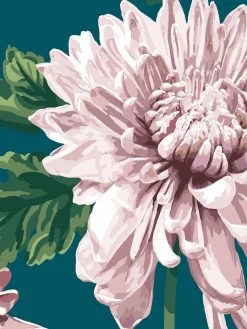 'Mums For Marion' Wallpaper By Sarah Jessica Parker - Peacock -Wall Decoration Store SJPxWS Mums for Marion Peacock Detail