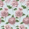 'Mums For Marion Small' Wallpaper By Sarah Jessica Parker - Misty Blue -Wall Decoration Store SJPxWS Mums for Marion Small Misty Blue Design