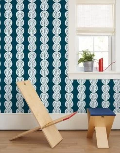 'Sailor Knot' Wallpaper By Wallshoppe - Indigo -Wall Decoration Store SailorKnot RS indigo 9dd82716 abac 4a74 aed8 5c3d819386b8