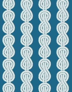 'Sailor Knot' Wallpaper By Wallshoppe - Cadet Blue -Wall Decoration Store SailorKnot forweb cadetblue 6b8f7ad2 4c84 40e9 ba38 98a5156723ff