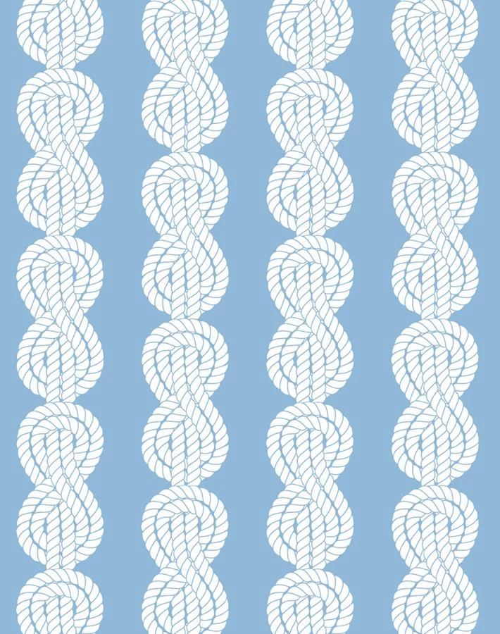'Sailor Knot' Wallpaper By Wallshoppe - Denim 3 'Sailor Knot' Wallpaper By Wallshoppe - Denim