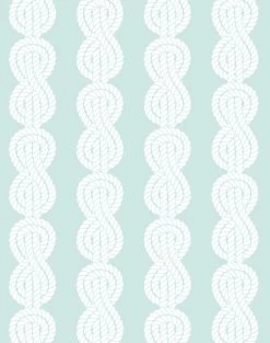 'Sailor Knot' Wallpaper By Wallshoppe - Seafoam