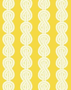 'Sailor Knot' Wallpaper By Wallshoppe - Yellow -Wall Decoration Store SailorKnot forweb yellow 561c3a36 d762 4b56 a489 ac26355611dd