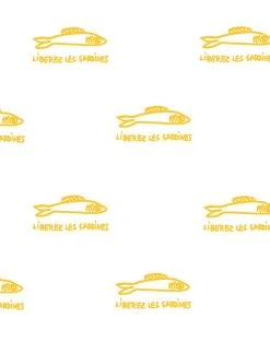 'Sardines' Wallpaper By Clare V. - Marigold