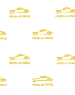 'Sardines' Wallpaper By Clare V. - Marigold -Wall Decoration Store Sardines gold Product ccff3bdd 35c0 4177 aee8 99ecfa3c732c