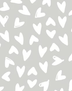 'Hearts' Wallpaper By Sugar Paper - Grey 7 'Hearts' Wallpaper By Sugar Paper - Grey -Wall Decoration Store ScatterHearts hires4web grey F detail 30d32601 d046 4de3 a08a 964e1f135e45