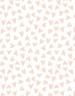 'Hearts' Wallpaper By Sugar Paper - Pink On White