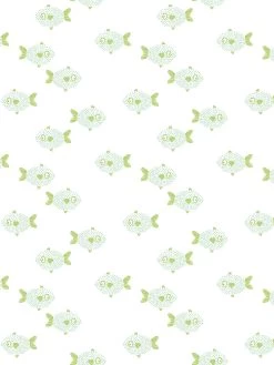 'School Of Fish' Wallpaper By Tea Collection - Aventurine