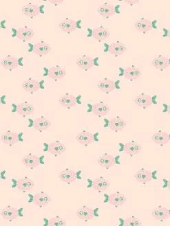 'School Of Fish' Wallpaper By Tea Collection - Peach