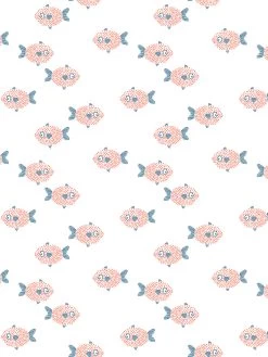 'School Of Fish' Wallpaper By Tea Collection - White