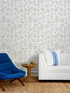 'Sea Garden' Wallpaper By Tea Collection - Stone