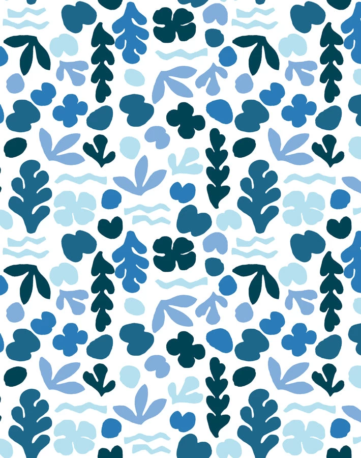 'Small Sea Garden' Wallpaper By Tea Collection - Blue 3 'Small Sea Garden' Wallpaper By Tea Collection - Blue