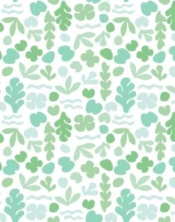 'Small Sea Garden' Wallpaper By Tea Collection - Seafoam