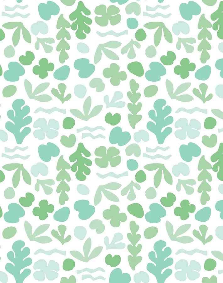 'Small Sea Garden' Wallpaper By Tea Collection - Seafoam 3 'Small Sea Garden' Wallpaper By Tea Collection - Seafoam