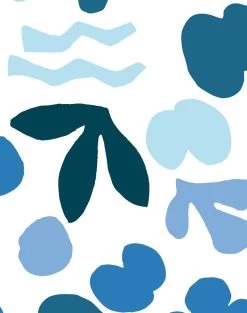 'Sea Garden' Wallpaper By Tea Collection - Blue -Wall Decoration Store SeaGarden large scale Blue detail