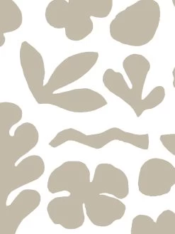 'Sea Garden' Wallpaper By Tea Collection - Fawn -Wall Decoration Store SeaGarden large scale Fawn Detail