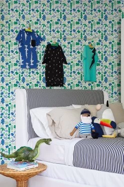 'Small Sea Garden' Wallpaper By Tea Collection - Azure / Aqua -Wall Decoration Store Sea Garden Small Azure Aqua RS