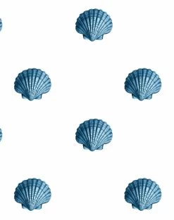 'Seashell' Wallpaper By Wallshoppe - Blue