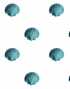 'Seashell' Wallpaper By Wallshoppe - Teal -Wall Decoration Store Seashell forweb teal c5d715b1 8ee6 4fa9 badd 4643225aa51a