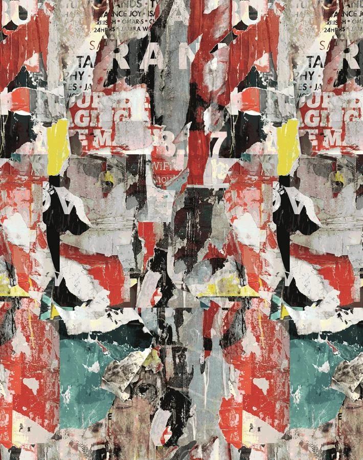 'Sidewalk' Wallpaper By Chris Benz - Red 3 'Sidewalk' Wallpaper By Chris Benz - Red