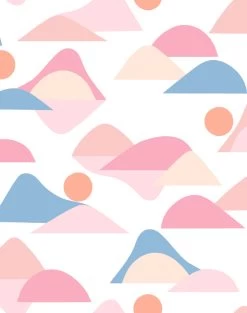 'Slopes' Wallpaper By Tea Collection - Bubblegum