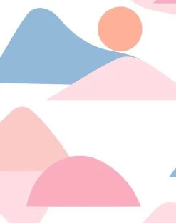 'Slopes' Wallpaper By Tea Collection - Bubblegum 7 'Slopes' Wallpaper By Tea Collection - Bubblegum -Wall Decoration Store Slopes Bubblegum detail