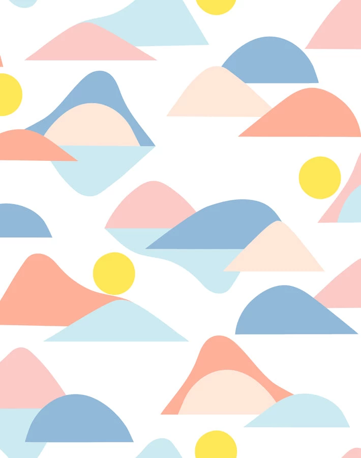 'Slopes' Wallpaper By Tea Collection - Coral 3 'Slopes' Wallpaper By Tea Collection - Coral