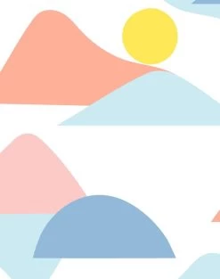 'Slopes' Wallpaper By Tea Collection - Coral 7 'Slopes' Wallpaper By Tea Collection - Coral -Wall Decoration Store Slopes Coral detail