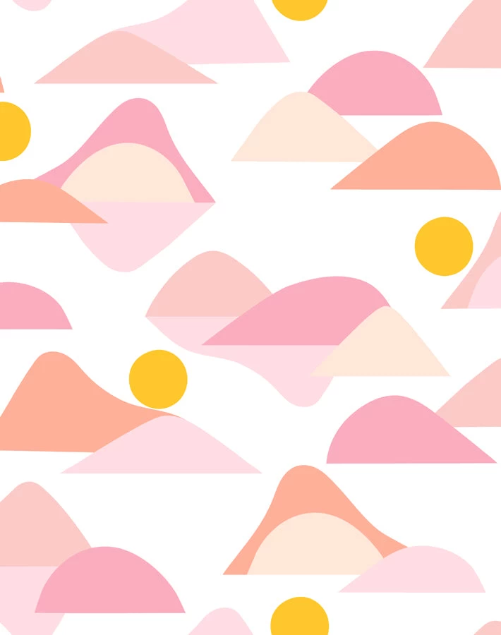 'Slopes' Wallpaper By Tea Collection - Pink 3 'Slopes' Wallpaper By Tea Collection - Pink