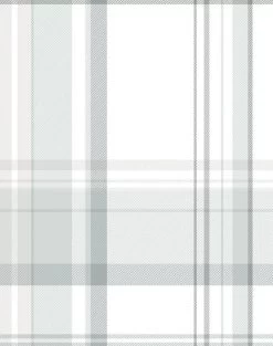 'Sofia Plaid' Wallpaper By Wallshoppe - Fog -Wall Decoration Store Sofia Plaid fog web bd74fb85 8d94 4d81 bbe0 e2d88b97e415