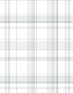 'Sofia Plaid' Wallpaper By Wallshoppe - Fog -Wall Decoration Store Sofia Plaid forweb fog F a8c7d4d9 db73 41f6 b2bd 7606aca05967