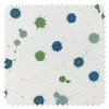 'Fabric By The Yard - Splattered - Blue Citrine On Organic Twill -Wall Decoration Store Splattered Blue Citrine on Organic Twill Detail